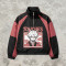 Patchwork Screen Print Rubber Print Anime Jacket | Color Block Half Zip Windbreaker | Custom Streetwear