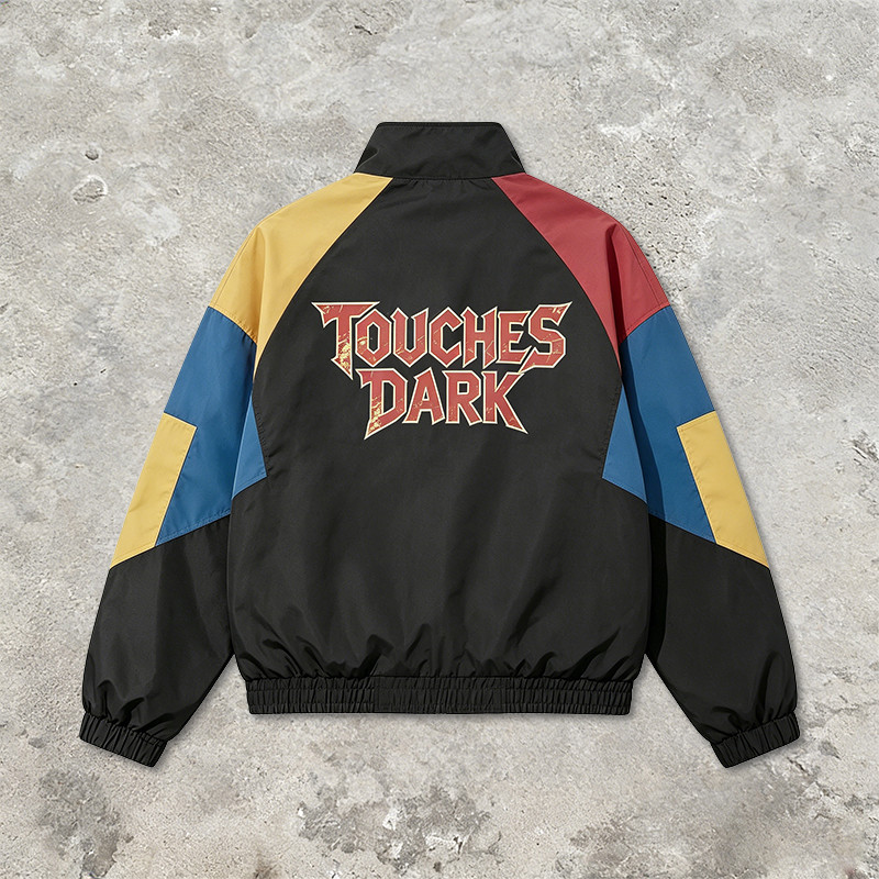 Patchwork DTG Print Anime Jacket