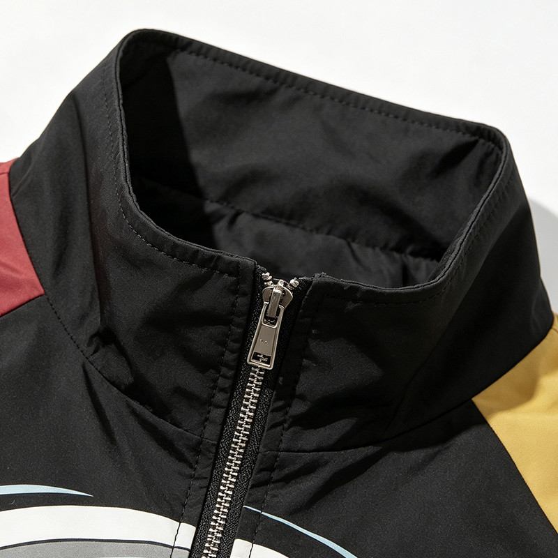 Patchwork DTG Print Anime Jacket