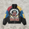 Patchwork DTG Print Anime Jacket | 100% Polyester Color Block Jacket | Clothing Manufacturer