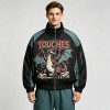 Patchwork DTG Print Dragon Graphic Jacket | Color Block Windbreaker | Custom Streetwear Manufacturer