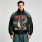 Patchwork DTG Print Dragon Graphic Jacket | Color Block Windbreaker | Custom Streetwear Manufacturer