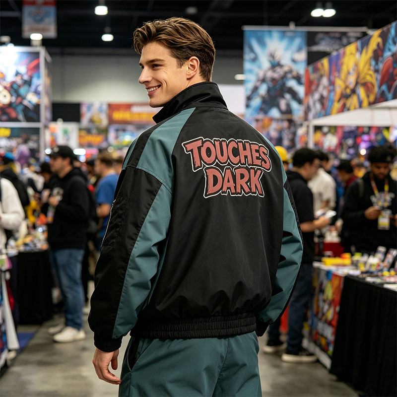 Patchwork DTG Print Dragon Graphic Jacket