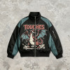Patchwork DTG Print Dragon Graphic Jacket | Color Block Windbreaker | Custom Streetwear Manufacturer