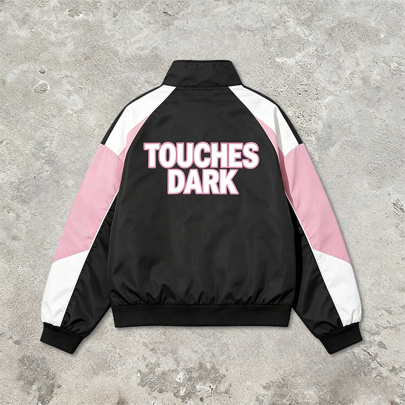 DTG Print Color Block Patchwork Jacket