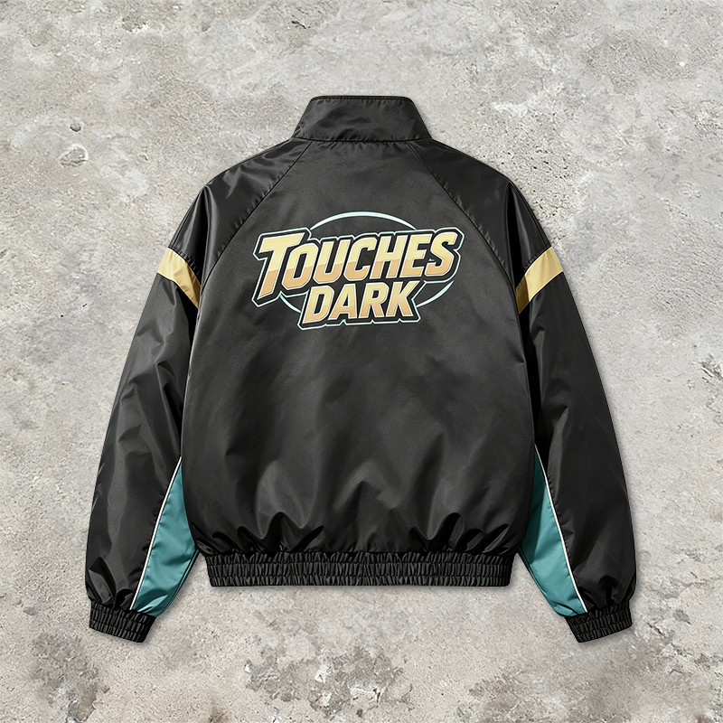 DTG Print Color Block Patchwork Jacket