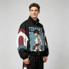 Screen Print Patchwork Anime Jacket | Color Block Zip Windbreaker | Custom Streetwear Manufacturer