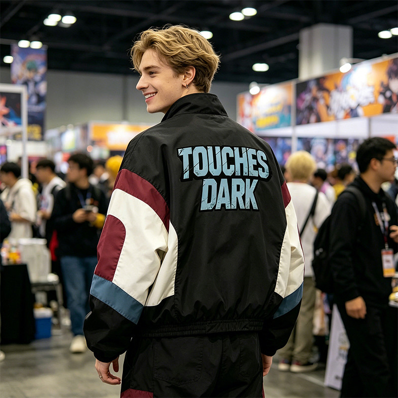 Screen Print Patchwork Anime Jacket