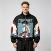 Screen Print Patchwork Anime Jacket | Color Block Zip Windbreaker | Custom Streetwear Manufacturer