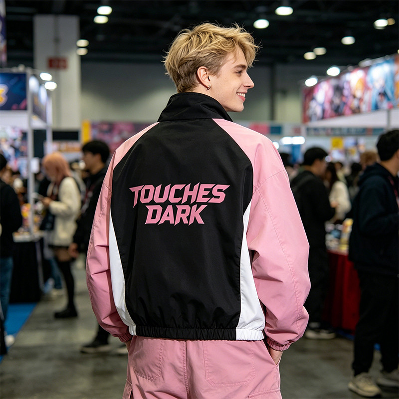 Screen Print Color Block Patchwork Jacket