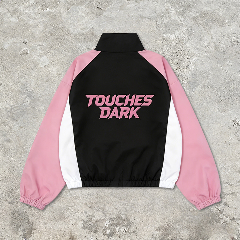 Screen Print Color Block Patchwork Jacket