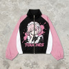 Screen Print Color Block Patchwork Jacket | Anime Graphic Jacket | Custom Streetwear Manufacturer