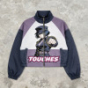 Screen Print Color Block Patchwork Jacket | Anime Cropped Windbreaker | Custom Streetwear Manufacturer