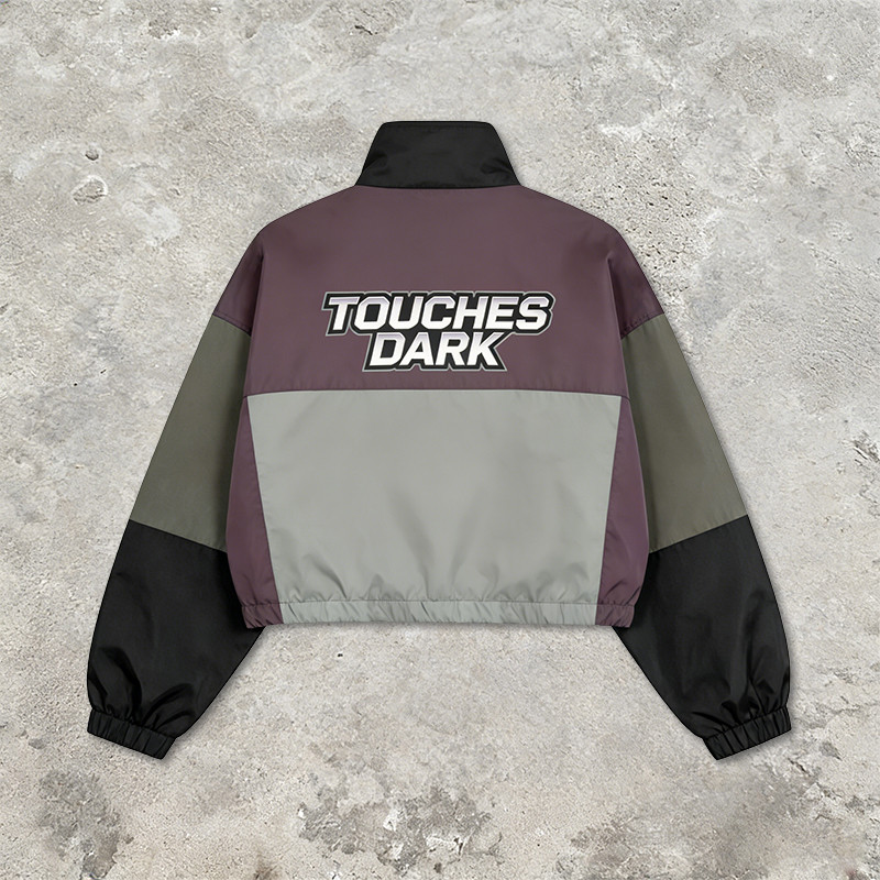 Patchwork DTG Print Anime Lady Jacket