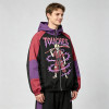 Patchwork DTG Print Anime Samurai Jacket | Color Block Hooded Windbreaker | Clothing Manufacturer