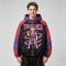 Patchwork DTG Print Anime Samurai Jacket | Color Block Hooded Windbreaker | Clothing Manufacturer