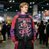 Patchwork DTG Print Anime Samurai Jacket | Color Block Hooded Windbreaker | Clothing Manufacturer