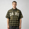 Custom Vintage Streetwear Clothing Plaid Shirt — Washed Distressed with Patch Embroidery