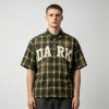 Custom Vintage Streetwear Clothing Plaid Shirt — Washed Distressed with Patch Embroidery