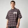 Custom Vintage Streetwear Clothing Washed Plaid Shirt — Ripped Distressed with Screen Print
