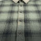 Custom Vintage Streetwear Clothing Spray Dye Plaid Shirt — Washed with Screen Print