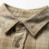 Custom Vintage Streetwear Clothing Chain Stitch Plaid Shirt — Spray Dye with Ripped Details