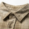 Custom Vintage Streetwear Clothing Chain Stitch Plaid Shirt — Spray Dye with Ripped Details