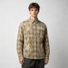 Custom Vintage Streetwear Clothing Chain Stitch Plaid Shirt — Spray Dye with Ripped Details