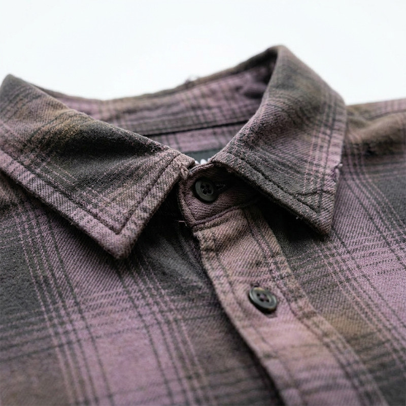 Elevated streetwear plaid shirt product detail