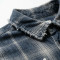 Custom 100% Cotton Vintage Streetwear Clothing Plaid Shirt — Washed with Patch Embroidery & Tear Distressing