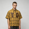 Custom 100% Cotton Vintage Streetwear Clothing Plaid Shirt — Ripped & Tear Distressed with Patch Embroidery