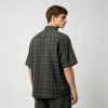 Custom 100% Cotton Vintage Streetwear Clothing Plaid Shirt — Screen Print with Splatter Effect & Ripped Holes