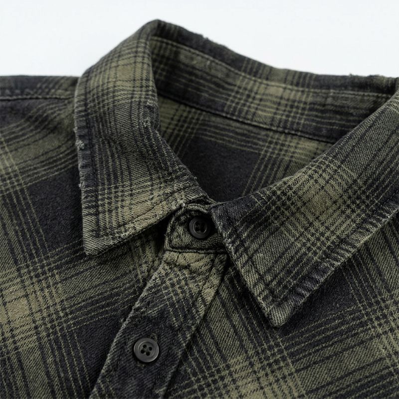 Vintage plaid shirt front view