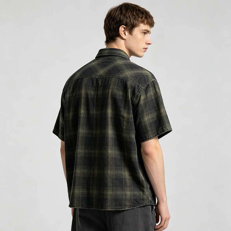 Vintage plaid shirt detail