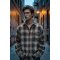 Custom 100% Cotton Vintage Plaid Shirt — Spray Dye with Patch Embroidery & Distressed Details