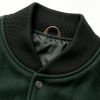 Custom Vintage Baseball Jacket — PU Leather Spliced with Leather Patch Embroidery & Rivet Details