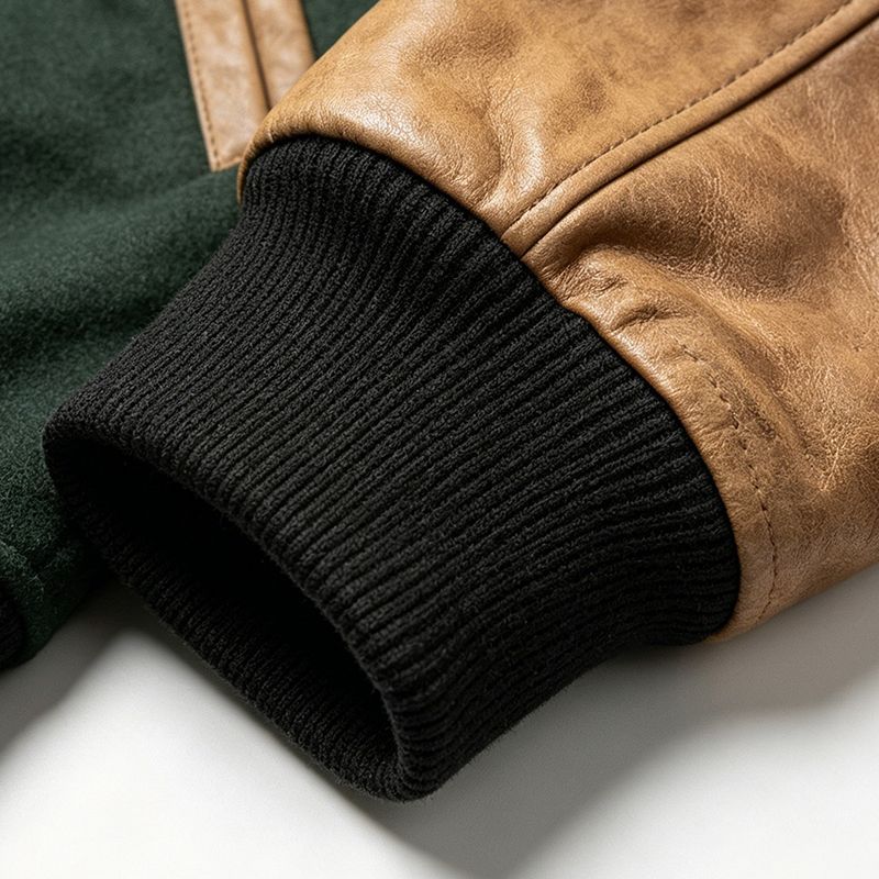 Vintage baseball jacket detail