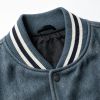 Custom Vintage Baseball Jacket with Towel Embroidery and Wash
