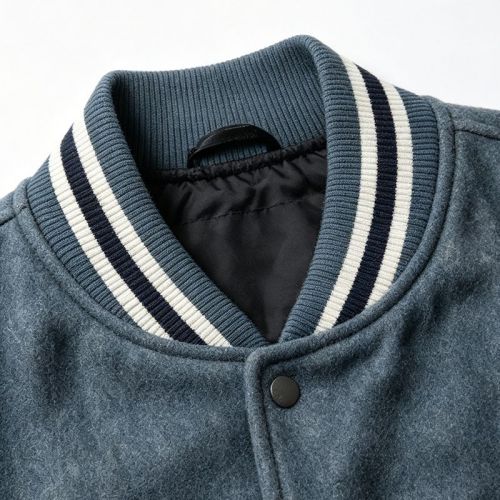 Custom Vintage Baseball Jacket with Towel Embroidery and Wash