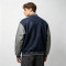 Custom Vintage Baseball Jacket PU Leather Spliced with Patch Embroidery