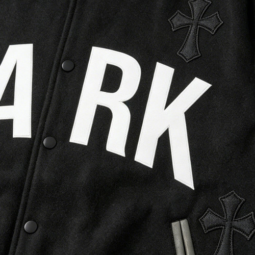 Custom Vintage Baseball Jacket with Screen Print and Patch Embroidery