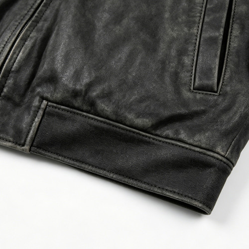 Custom Vintage Varsity Jacket PU Leather Patch Embroidery