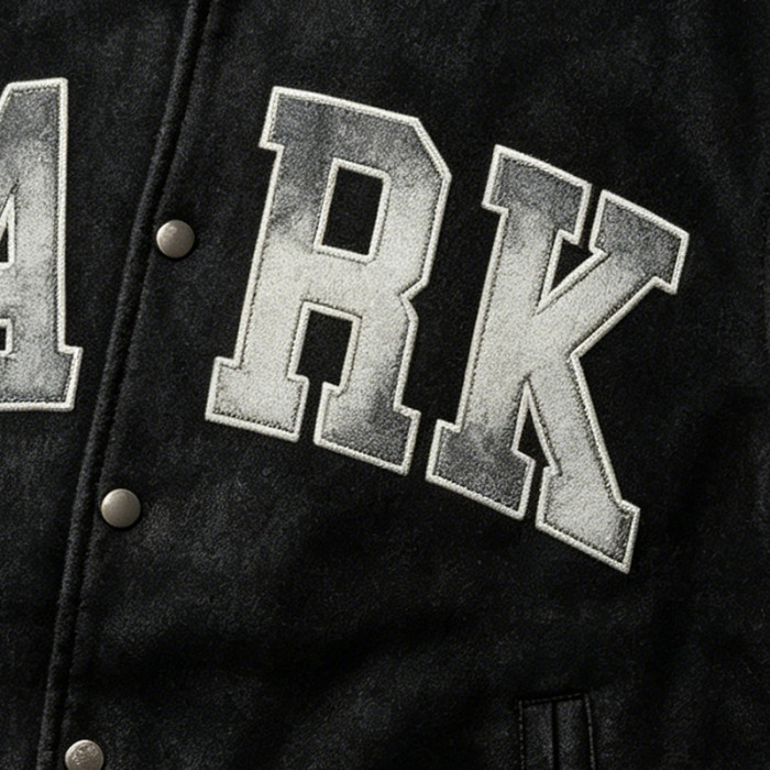 Custom Vintage Varsity Jacket PU Leather Patch Embroidery