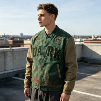 Custom Vintage Varsity Jacket PU Leather Patch
