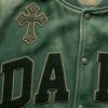 Custom Vintage Varsity Jacket PU Leather Patch Embroidery