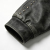 Custom Vintage Varsity Jacket With Rivet and Leather Patch