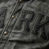 Custom Vintage Varsity Jacket With Rivet and Leather Patch