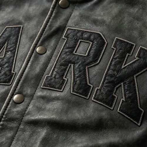 Custom Vintage Varsity Jacket With Rivet and Leather Patch