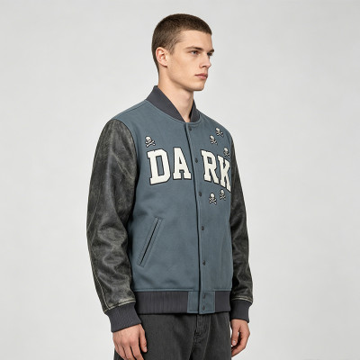Custom Varsity Jacket PU Leather Towel Embroidery Patch