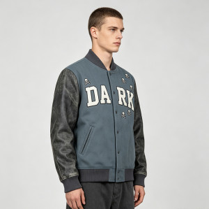Custom Varsity Jacket PU Leather Towel Embroidery Patch